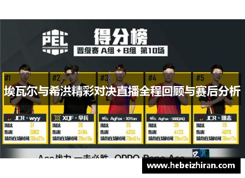 埃瓦尔与希洪精彩对决直播全程回顾与赛后分析